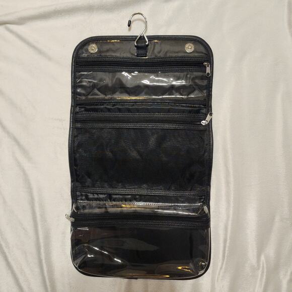 NWOT Tahari Black Hanging Cosmetics Toiletries Travel Organizer - Picture 3 of 6